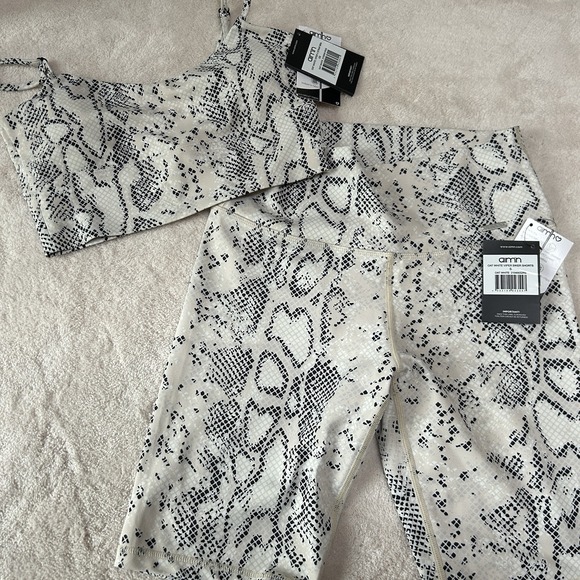 Aim'n Other - Aim'n Women Sport Bra Viper Print Top Size XS & Bike Short Bottom Size Small SET